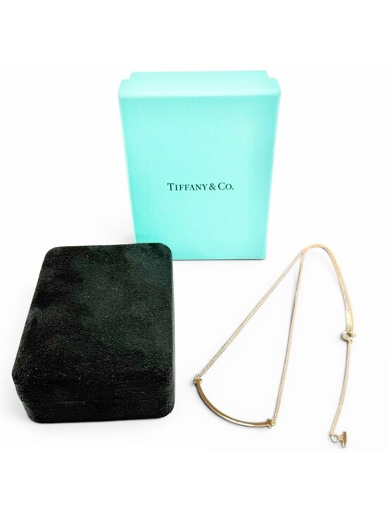 Tiffany T Smile Small Pendant Necklace in 18K Pink Gold for  Tiffany & Co T Smile Small Pendant Pink Gold 18k